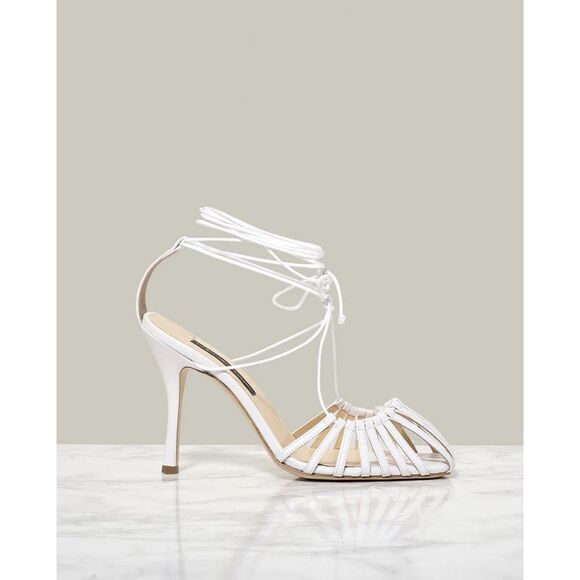 Chelsea Paris Womens Finn Lace Up Pump Cage Toe US 7.5 White EU 37.5 - NIB $595 - Picture 4 of 9